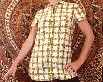 Vintage handmade arty smock top blouse