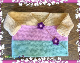 Kimono style jacket size 0-1 month to flower