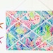 New memo board made with Lilly Pulitzer Mermaid fabric
