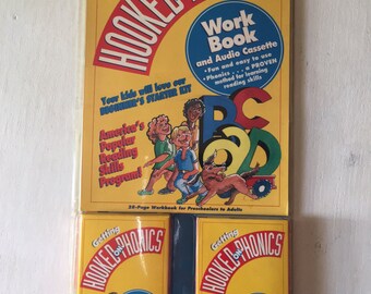 Vintage Hooked On Phonics Cassette Tapes and Flash Cards - Educational Tools - Homeschooling Materials - Academic Programs - Learning Tools