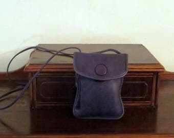 Dads Grads Sale Coach USOC Tourist Pouch In Blue Leather - Style No 657- 1996 Olympic Commemorative Bag- VGC