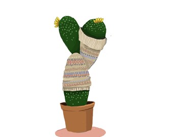 Vintage Turtleneck Succulent Sweater