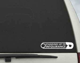 Safety Pin Standing Up to Intolerance Car Decal - #safetypinproject Laptop Decal