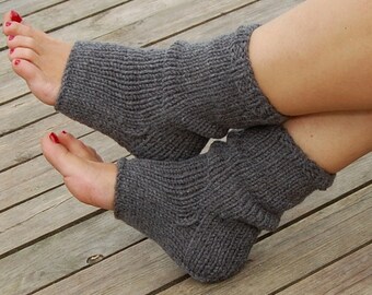 Hand Knit Pedicure Socks, Toeless Socks, Flip Flop Socks, Heel Socks, Spa socks, Knitted Yoga Socks, Hand Knit Socks for Pedicure