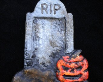 Tombstone and Old Jack Halloween/Christmas Ornament