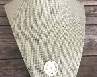 Personalized Sterling Silver Circle Charm