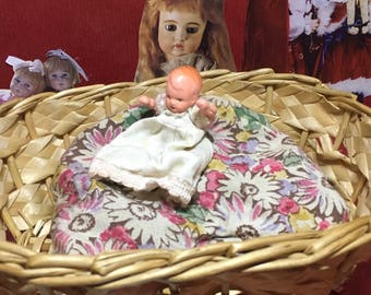 Antique Miniature Bisque German Baby Doll