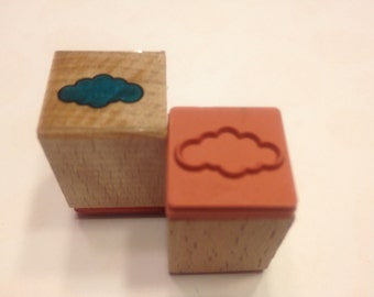 tiny cloud rubber stamp, 17 mm (BB4/5)