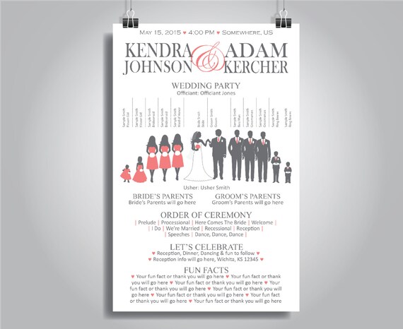 wedding program layout