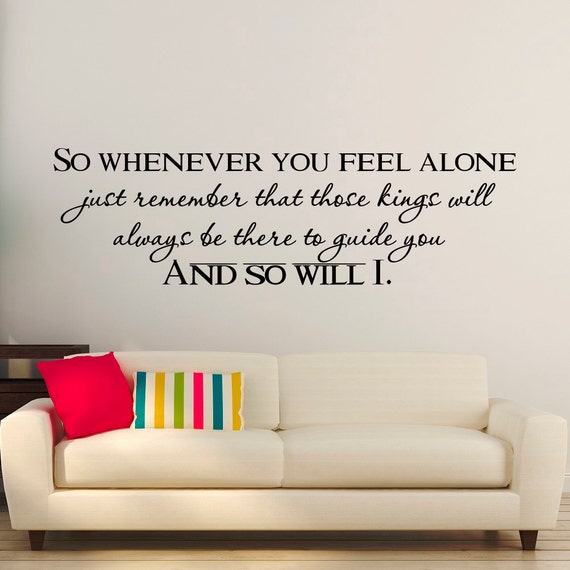 Wall Decals Quotes Lion King So Whenever You Feel Alone Mufasa