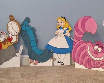 1 ONE 2ft Alice in Wonderland cutout/standee/prop. (choose any character not just the ones listed)
