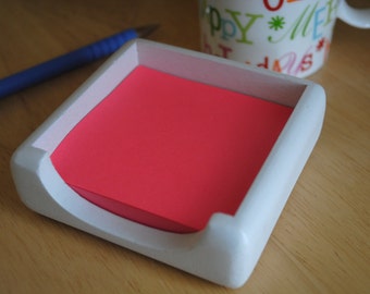 Concrete Post It Note Holder / Sticky Note Holder / Post It Note Dispenser / Office Organization / Modern Office Desk / Office Gift Women