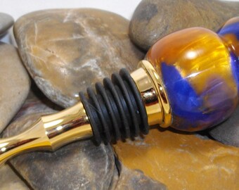 Purple & Gold Vintage Wine Bottle Stopper