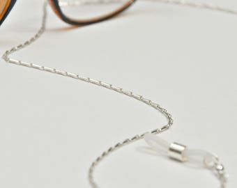 Silver Glasses Chain, Accessory,Eyeglass Leash, Silver Eye Glasses Necklace, Glasses Holder, Silver Plated sunglasses Chain, EyeWear