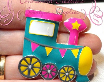 2" Adorable Enamel Circus Train Engine