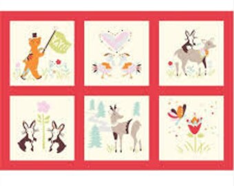 6.99 YD FINAL CLEARANCE! Organic Cotton Fabric Yay Day Panel by Birch; Rare; Out of Print