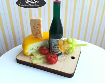 Miniature cheese arrangement, 1:12 scale