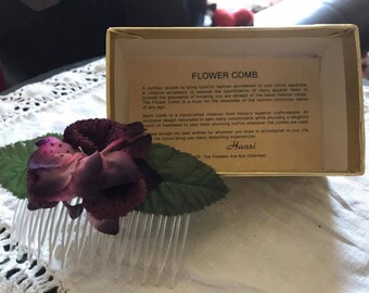 Vintage Handcrafted Flower Comb