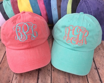 Monogram Hat, Monogram Baseball Hat, Womens hat, monogrammed hat, monogrammed cap, womens baseball cap, bridesmaids hats, bridesmaid gift