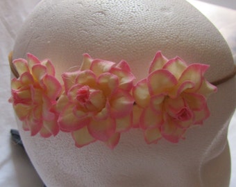 The "mini Ember" side style headband, Coachella, flower headband, flower crown,rave, halo