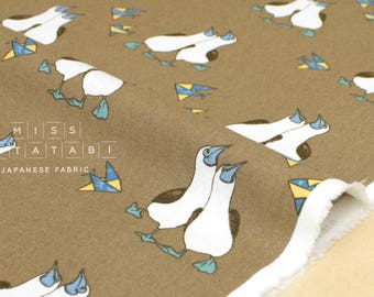 Japanese Fabric Gannet canvas - brown - 50cm