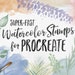 Watercolor Stamp Brush Bundle for Procreate App for iPad Pro - Great for Lettering Projects and Instagram!