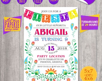 Fiesta invitation, Fiesta birthday invitation, Fiesta party, Fiesta invite, Mexican fiesta invitation, Hispanic Invitation, fiesta printable
