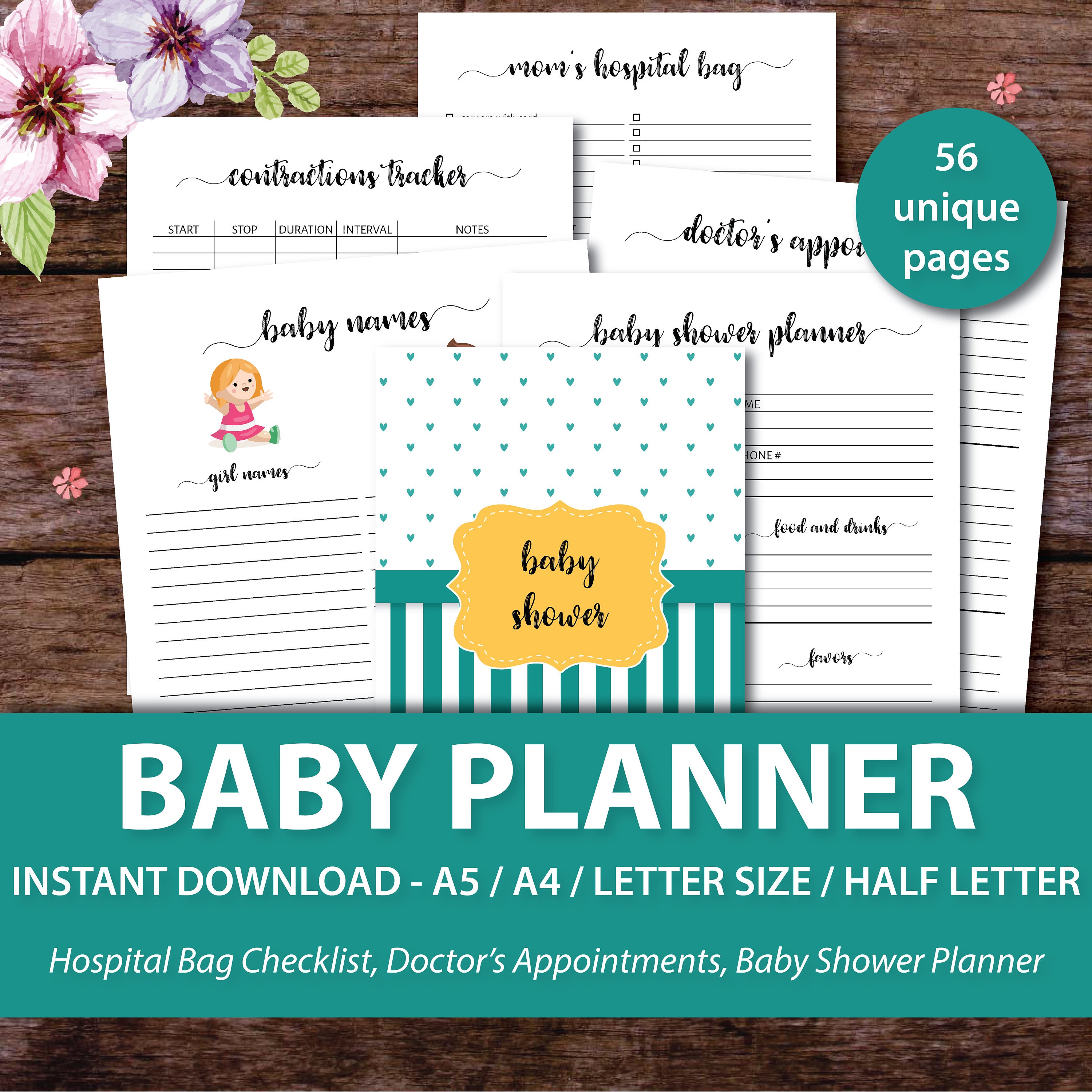 Baby Planner Pregnancy Journal Pregnancy Planner Baby