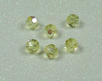 SWAROVSKI CRYSTAL JONQUIL AB 6MM ROUND BEAD