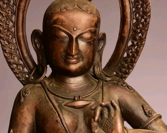 A piece of art! Very rare 19th - 20th century Goddess Tara in tribhanga nepalese copper sculpture. 54cm and 6kg