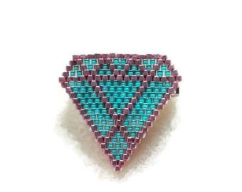 Brooch beads Miyuki - diamond