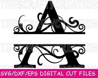 Split Monogram File, Split Monogram Letters, Split Monogram Letters Svg, Split Letter Svg Monogram, Split Monogram Svg, Letter Svg