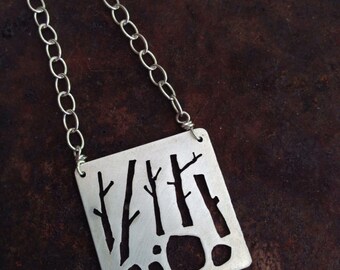 Sterling silver stonewall necklace