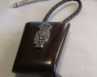 Wood and Early Morning Singer Kachina Bolo Tie