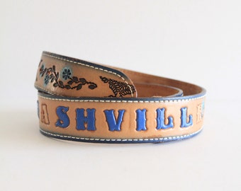 Caldwell Tooled 'Nashville' Leather Belt