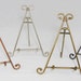 Decorative Metal Easel Display Stand- Iron, Copper, Antique Brass and Pewter 10" tall