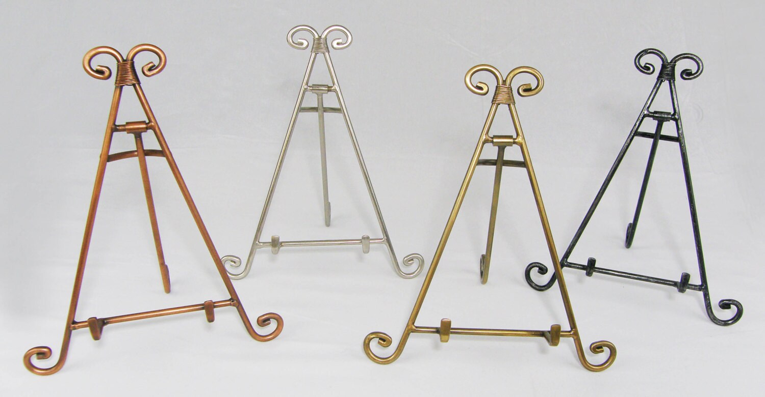 Decorative Metal Easel Display Stand Iron Copper Antique