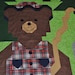 Fishing Quilt pattern - PDF "Fishing Bear"