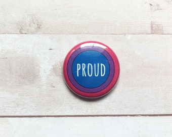 Bisexual Pride- one inch pinback button