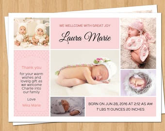 template birth announcement