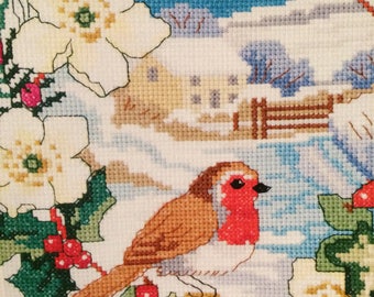 Winter Robin Cross Stitch