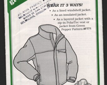 Green Pepper F771 UNCUT Skyline Jacket lined insulated polartec windshell sewing pattern ID626