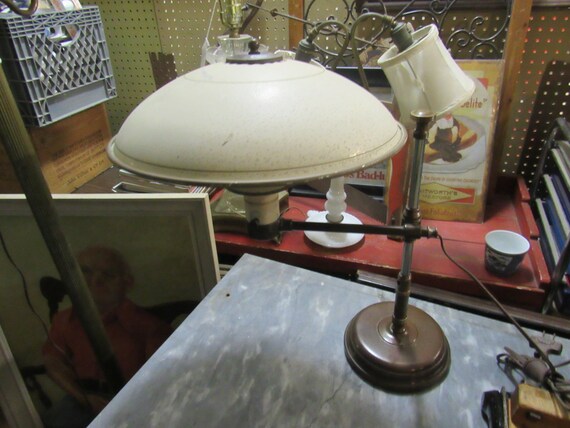 Tole Desk Lamp Metal Industrial adjustable