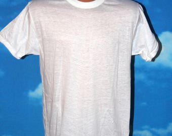 Fruit of the Loom Blank Soft Thin DEADSTOCK New White Tshirt Vintage 1950s - 1960s
