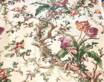 Vintage Kaufman super cool "Old Amsterdam" gnarled tree with wild tulips!