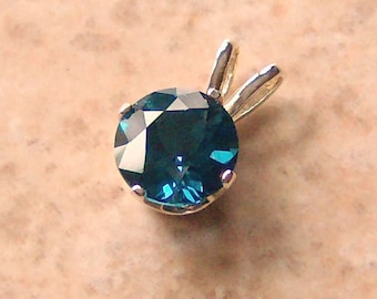 Genuine London Blue Topaz Sterling Silver Pendant, Cavalier Creations