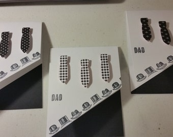 Fathers Day, Happy Fathers Day, Fathers Day Cards, Black and White Tie-Dad