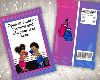boxing gender reveal pink bag vs