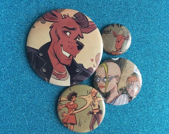 TANK GIRL buttons / pins set