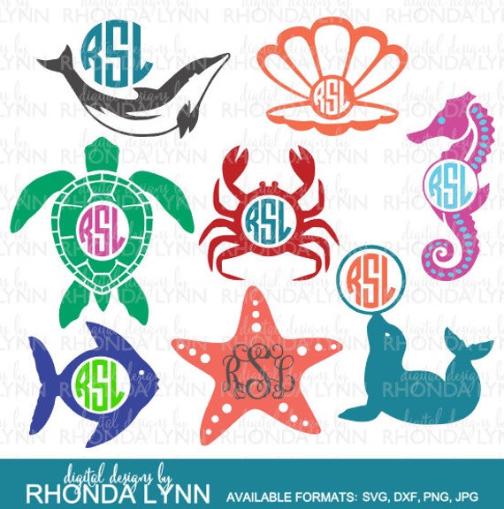 Download Free Turtle Monogram Svg Layered Svg Cut File